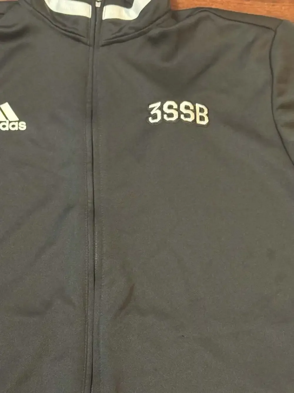Adidas 3SSB Climalite Full Zip Track Jacket Black Size Large